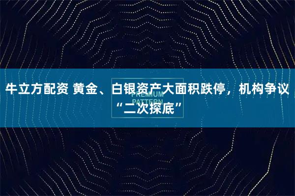 牛立方配资 黄金、白银资产大面积跌停，机构争议“二次探底”